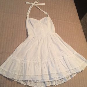 Guess White Corset Halter Dress